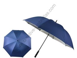 3pcs/lot free diameter 120cm anti-thunder anti-rust Fibreglass auto open shoulder belts blue pongee silver coating golf umbrella