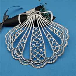 Lace Shell Metal Cutting Die Scrapbooking Embossing Folder for Card Making Photo Album DIY Cutter Punch Knife