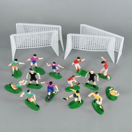 1set Soccer Football Cake Toppers Football Theme Party Goal Athlete Doll Cupcake Topper For Kids Birthday Party Cake Decor Tools