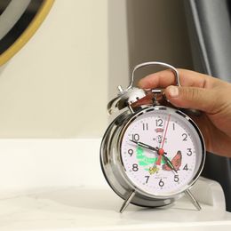 Luxury Vintage Alarm Clock Watch Mechanical Manual Clockwork Creative Gold Retro Desk Clock Metal Movement Table Clocks Gift