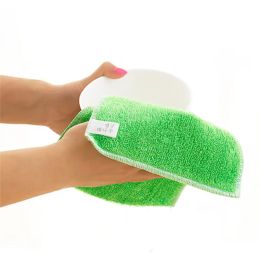 30*27CM New Bamboo Fibre Cleaning Cloth Dish Cloth Silky Soft Wash Cleaning Towel Natural Antibacterial Microfiber