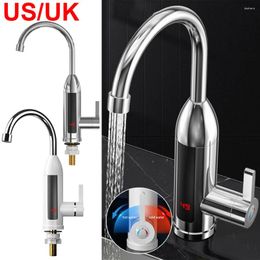 Kitchen Faucets Electric Water Heater Faucet 3000W 220V Insant Heating Tap Tankless Geyser With Digital Display US/UK Plug