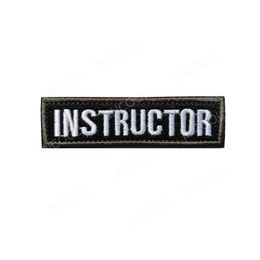 Embroidery Patch INSTRUCTOR Tactical Military Decorative Patches Combat Appliques Emblem Embroidered Badges Drop Shipping