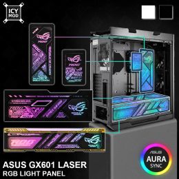 Towers 4Pcs GX601 Panel Kit ARGB Laser Engraved Lighting Plate ROG Strix Helios Refit 5V3PIN Custom PC MOD Gabinete Shroud AURA SYNC