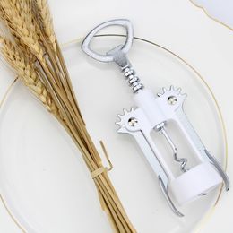 Portable Zinc Alloy Wine Bottle Opener Handle Pressure efficient Metal Corkscrew Drinking Opener Kitchen Accessory Bar Tool