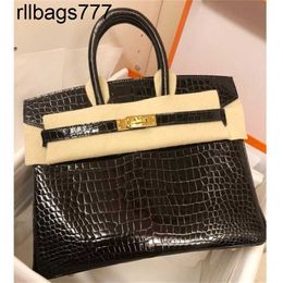 Leather Bk Designer Handbags Women Bags Crocodile Womens 2024 Fashion Commuter Versatile Hand Have Logo