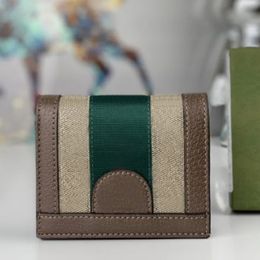 Damen Designer Brieftaschen Luxurys Ophidia Münze Geldbörsen Claissc Doppelbuchstaben Kurzkartenhalter hochwertiger Frauen Mode kleine Kupplungsbeutel ohne Kiste