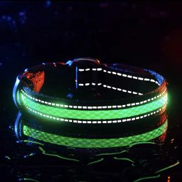 Led Dog Collar Usb Rechargeable Light Night Safety Glow Dog Collar Anti Lost Cat Pet Accessories Supplies