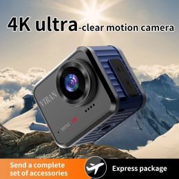 Camera WiFi Mini Action Camera 40MP 4K 60FPS Action Video Cam 5M Body Waterproof 1.54inch IPS Screen 145° Wide Angle for Outdoor Sport