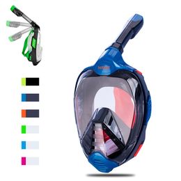 Snorkeling Glasses Foldable Breathing Tube Scuba Equipment 2020 New Swim Goggles Underwater Scuba Anti Fog Full Face Diving Mask