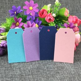 seven colour 7*4cm blank paper tags/gift hang tag/hand made product decorate /small hang card