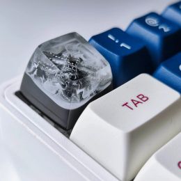 Accessories Snow Mountain Great Wall Ancient Architecture SA Transparent Key Cap Black and White Cross Axis Mechanical Keyboard Key Cap