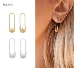 Punk Pin Stud Earrings For Women Exquisite INS Anise Star Pattern Pins Design Piercing Earings Silver 925 Jewellery Kolczyki1282742