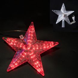 LED Lighting Christmas Tree Topper Star Light Up Glitter Star Xmas Tree Ornaments Holiday Xmas Party Home Bedroom Decorations