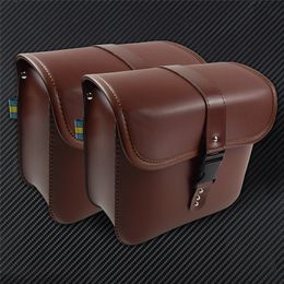 Motorcycle 2PCS Saddlebags Side Storage Luggage Bag Fork Tool Pouch Bike Waterproof Bags For Harley XL Sportster 883 For Suzuki