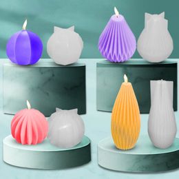 1Pcs Multipurpose DIY White Silicone Mould Scented Candle Casting Mould Handmade Candle Soap Making Wax Mould