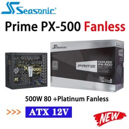 Supplies SSR500PL Seasonic PRIME FANLESS PX500 ATX 12V 500W 80 +Platinum Fanless Design Full Modular 20+4Pin Main Connector Computer