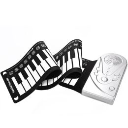 New Flexible Roll Up Electronic Soft Keyboard Piano Portable 49 Keys Gift For Kids Birthday Gift Cute Kawaii