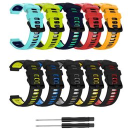 Outdoor Bracelet Replacement Steel Buckle Silicone Strap For Garmin- Forerunner 735xt/220/230/235/620/630 For Smart Watch