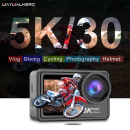 Cameras 5K 4K Action Cameras Sport Bicycle Motorcycle Helmet Cam Video Shooting Stabilizer Underwater WiFi Camera Webcam Car Body Cam