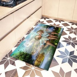 Baby Angel Floor Mat Cherub Yoga Rugs Large Home Living Room Bedroom Hallway Dormitory Carpet Print Butterfly Spirit Decoration