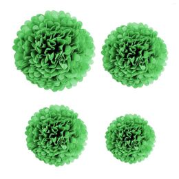 Party Decoration 1pcs Set 7.8inch Green Paper Pom Hanging Tissue Flowers Decorations For Birthday