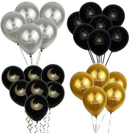 10pcs lot Ramadan Kareem Decoration Gold Sliver Latex Balloon for Eid Mubarak Hajj Ramadan Party Decor Muslim Event Party Favors Y278S