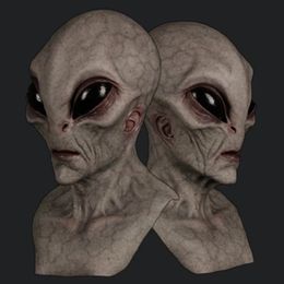 Alien Mask for Adults | Realistic Costume | Creepy Cosplay Head | Full Face Party Mask Beige Fits All Free Freight 240328