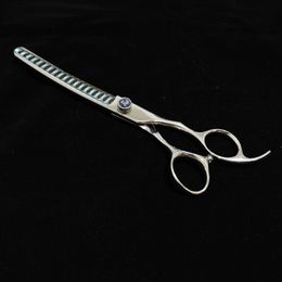 Professional 7 inch High quality Pet dog Grooming Scissors Curved thinning Shears Chunker Thinner Scissors