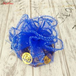 10/50/100pcs 26/35cm Tulle drawstring pouch wedding round Organza bag birthday Christmas candy gift bag display bag 5zsh836