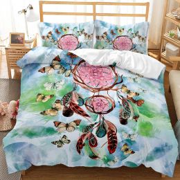 Dream Catcher Duvet Cover Set Ethnic Tribal Feathers Pattern Twin Bedding Set Bedding Set Queen King Size Polyester Qulit Cover