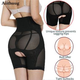 Aiithuug Waist Trainer for Women High Waist Tummy Control Panty Lace Butt Lifter Shapewear Slim Body Shaper Shorts Firm Compress