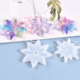 Crystal Epoxy Resin Mold Christmas Ornaments Snowflake Pendant Silicone Mould