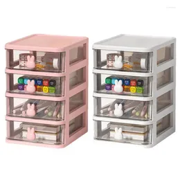 Storage Boxes 4-Tier Makeup Organizer Multipurpose Cosmetic Box Make Up Case Brush Holder For Cosmetics Lipsticks Skincare Products