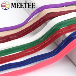 Meetee 5/10M 10/12mm Underwear Bra Elastic Band Silicone Non-slip Strap Rubber Band Stretch Lace Webbing DIY Belt Accessories