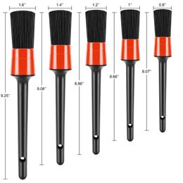 1/5Pcs Auto Detail Brushes Set Drill Brush for Car Rim Wheel Car Wash Brush Car Cleaning Detailing Brush Car Cleaning KIt Tool