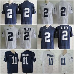 Micah 2 11 Parsons Marcus Allen Jersey NO NAME White Navy College Mens Penn State Football Jerseys Ed s