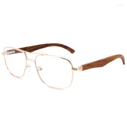 Sunglasses Frames ZENOTTIC 202Retro Pilot Glasses Frame For Men Oversize Eye Eyeglasses High-quality Computer Eyewear