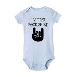 Baby Boys Girls Clothes My First Rock Shirt Newborn Bodysuits Kid Child Born Crawling Romper Jumpsuit Outfits Funny Holiday Gift