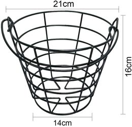 CRESTGOLF Metal Golf Basket Golf Ball Container with Handle Golf Accessories Holds Contain 50pcs Golf Balls