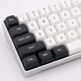 Accessories Black White Theme Keycap CSA Profile 150Keys Doubleshot Font PBT keycap For Wired USB Mechanical Keyboard
