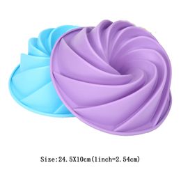 DIY Large Spiral Shape Silicone Cake Pan 10- inch Bread Bakeware Mould baking Tool Cyclone Shape Cake Mould DIY Baking pan