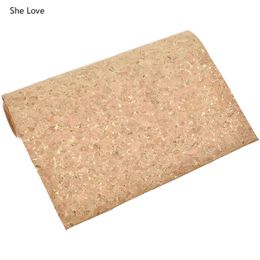 Chzimade 21x135cm Natural Soft Cork Leather Fabric Vintage Sewing Materials For Bow Craft Bag Shoes