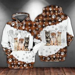 Shetland Sheepdog Happy Holiday 3D Printed Hoodies Unisex Pullovers Funny Dog Hoodie Casual Street Tracksuit