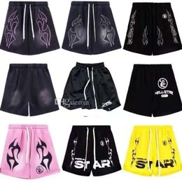 Desingner Men's Hellstar Shorts Plus Fleec Short Hellstar Men Designer Casual Shorts Beach Basketball Running Fitness High Street Ins Retro Old Us Szie S-Xl 23