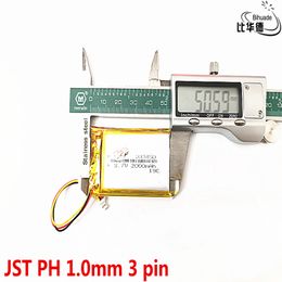 JST PH 1.0mm 3 pin Good Qulity 3.7V lithium battery early 103450 2000mAh headlight GPS navigator general polymer batteries