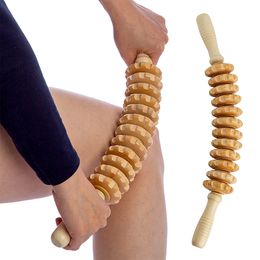 Wooden Curved Roller Massager Wood Therapy Massage Tool Lymphatic Drainage Anti Cellulite Handheld Muscle Release Roller Stick