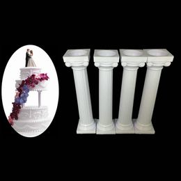 Columnar 4Pcs/Set Modern Birthday Cake Supporting Roman Pillars 3 Sizes Cake Decorating Stands Non-stick Feast Supplies