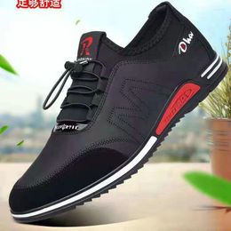 Casual Shoes Male Sneakers Men's Trendy Unisex Autumn Winter Warm Men Leather Front Lace-up