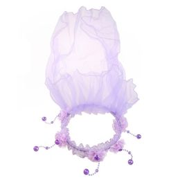 Hair Accessories Children Girls Little Princess Hairband One Layer Tulle Bridal Veils Flowers Garland Wedding Party Wreath Headban270G